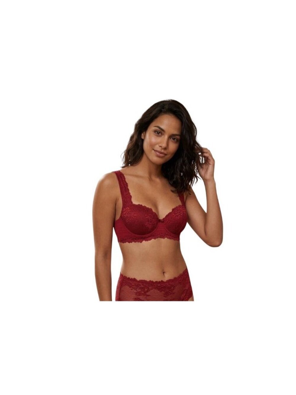 NEW Intimissimi Pretty Flowers Sofia Balconette Bra Candy Apple Red Size 40C